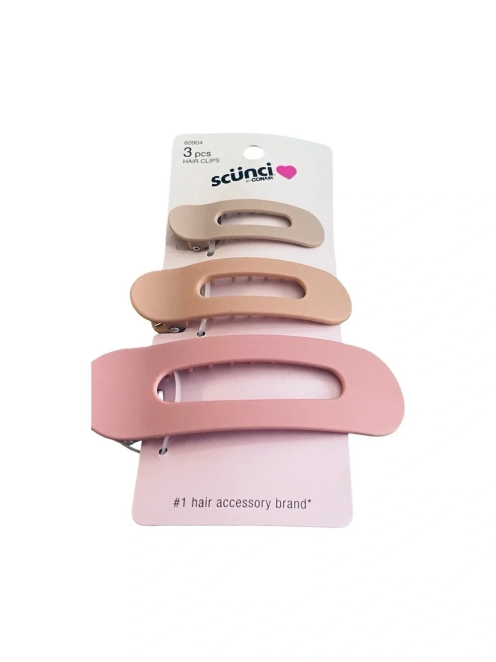 scunci Matte Pink & Neutral Hair Clip Set - 3pc FINAL PRICE DROP